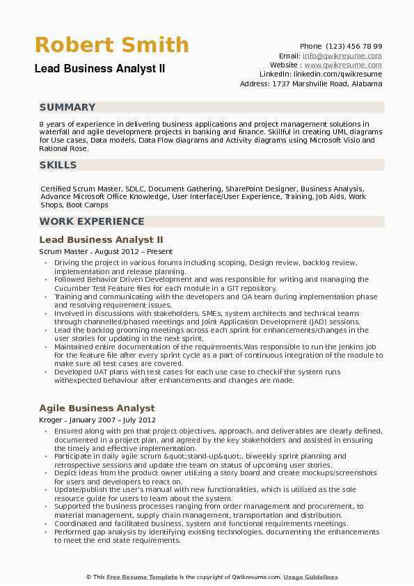 Business Analyst In Banking Domain Sample Resume Sample Resume Business Analyst Banking Domain