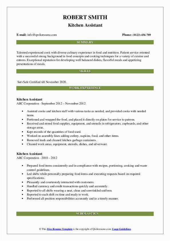 Kitchen Helper Resume Sample Job Interview Sample Resume for Kitchen Helper Kitchen Helper Resume Samples