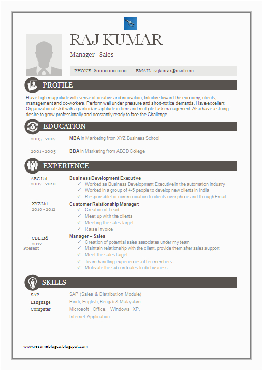 Mba Sales and Marketing Resume Sample E Page Excellent Resume Sample for Mba Sales & Marketing Manager