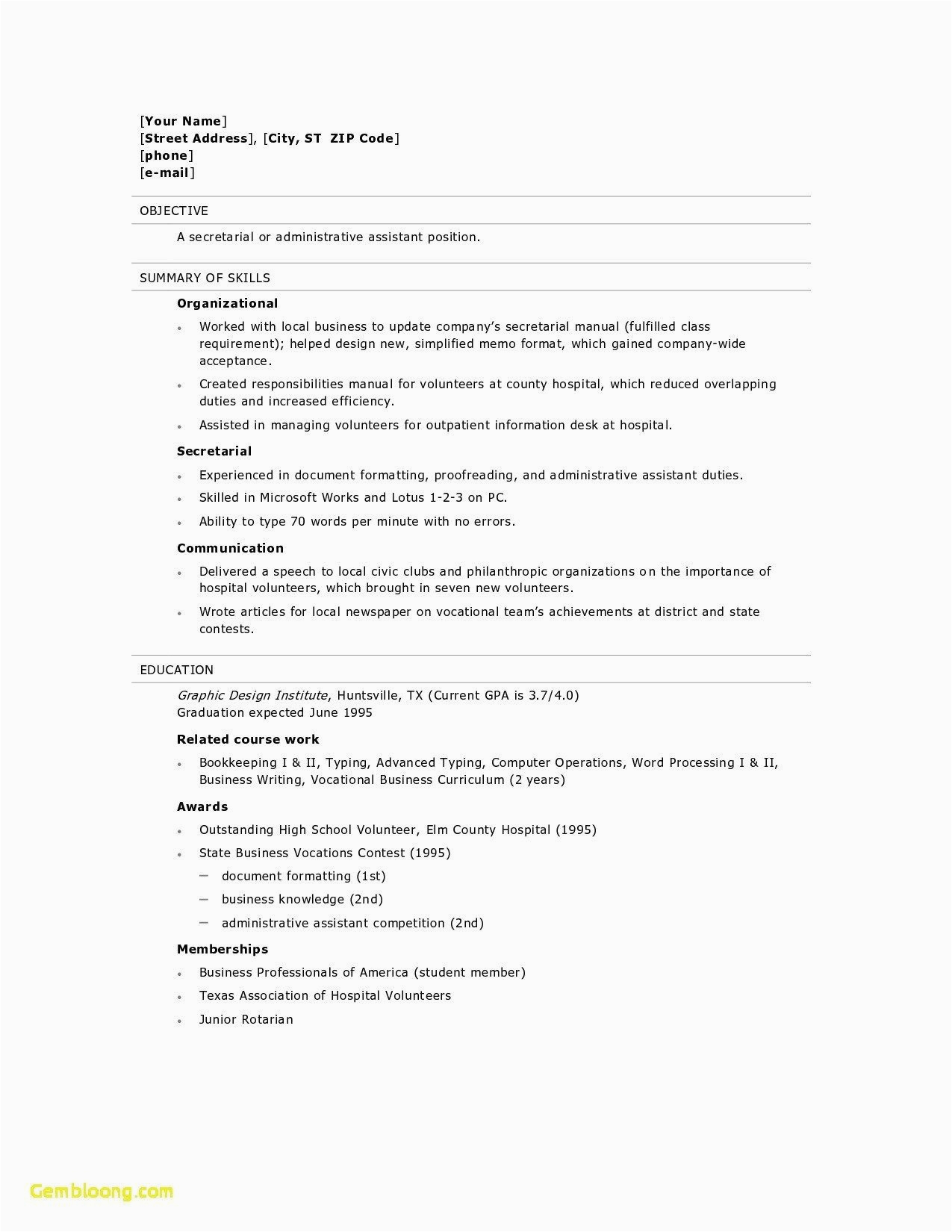Resume Sample for University Application Fashion Design High School Graduate Resume Template Download – Resume Simple Templates