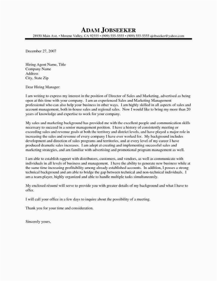 Sample Cover Letter for It Director Resume Director It Cover Letter