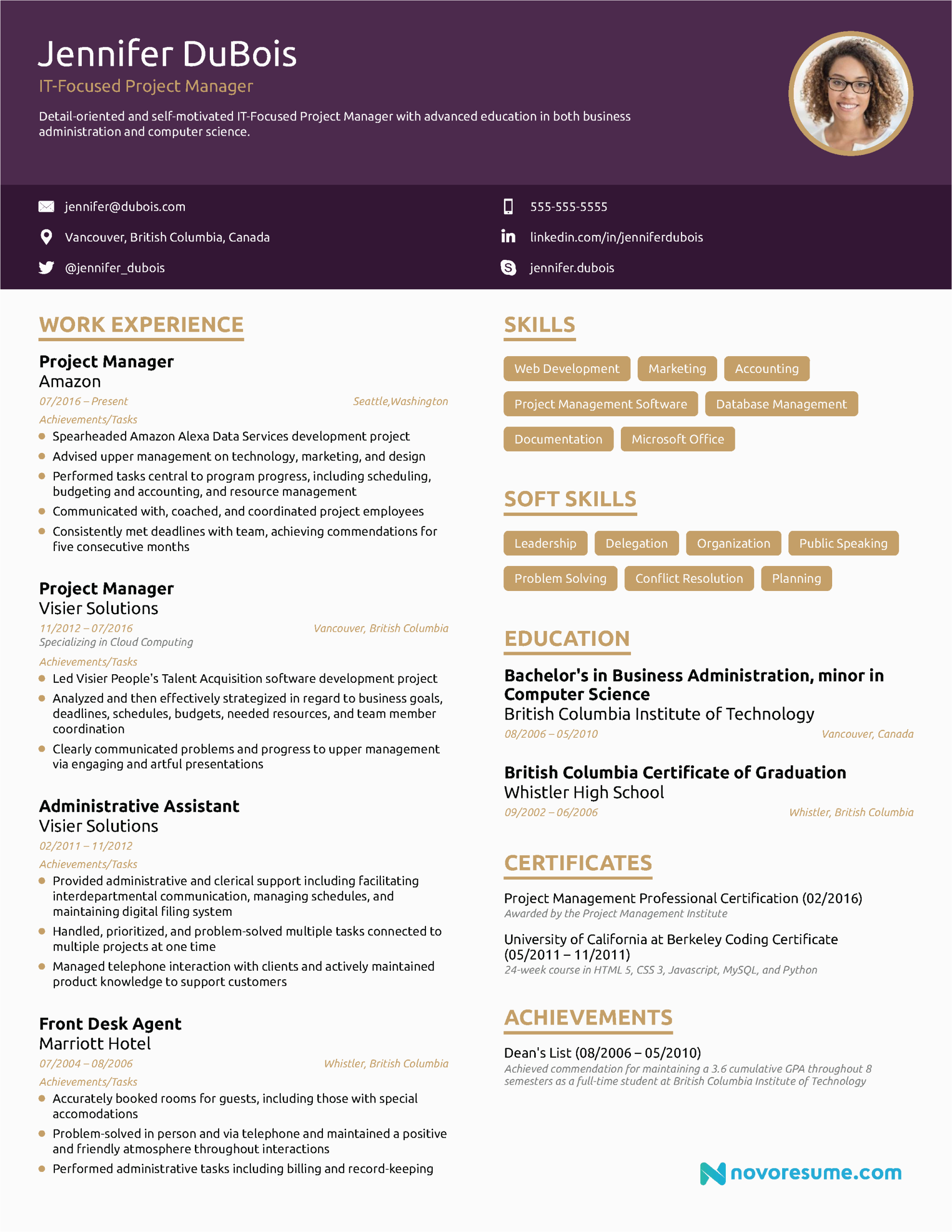Sample Of Great Project Manager Resume Project Manager Resume