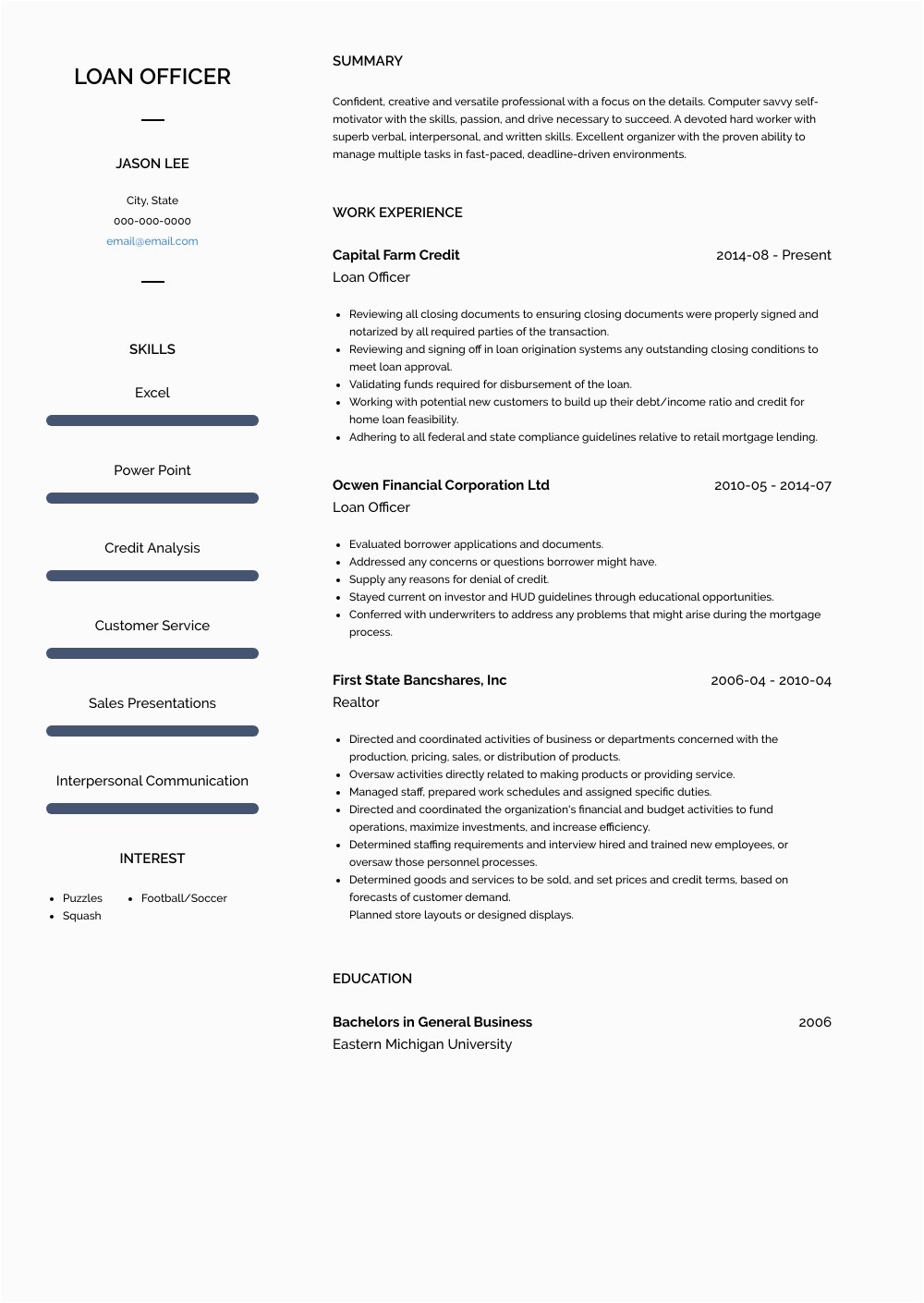 Sample Resume for Auto Loan Officer Loan Ficer Resume Samples and Templates