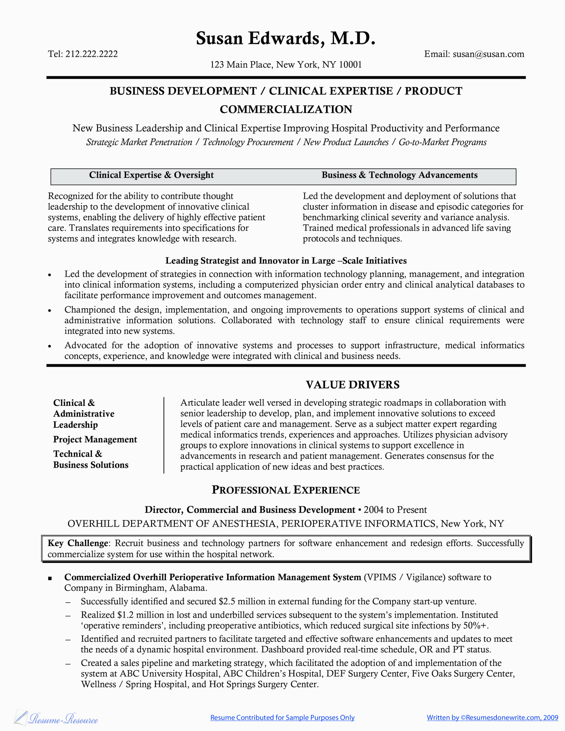 Sample Resume for Biomaker Development and assays Clinical Research Resume Sample