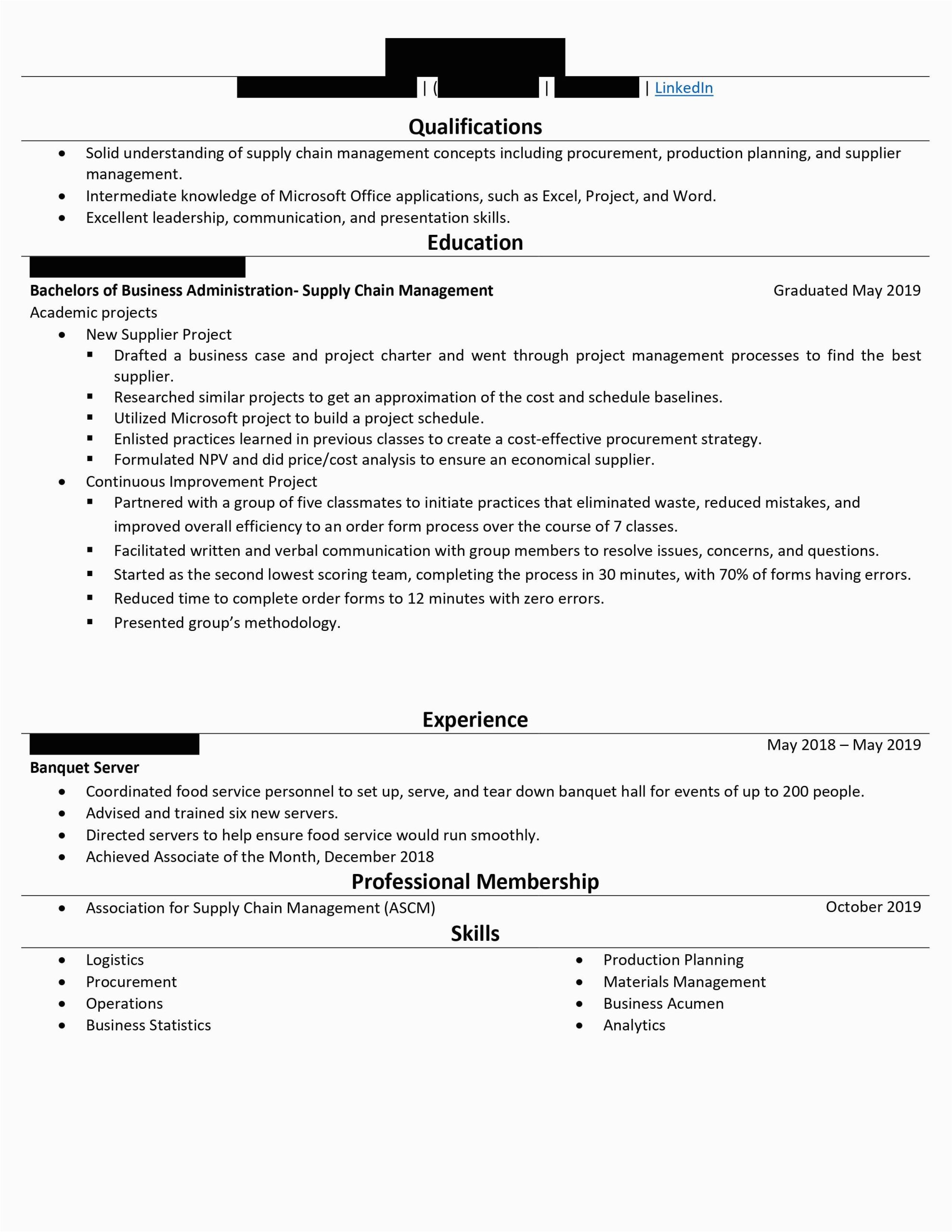 Sample Resume for Entry Level Supply Chain Reddit Dive Into Anything