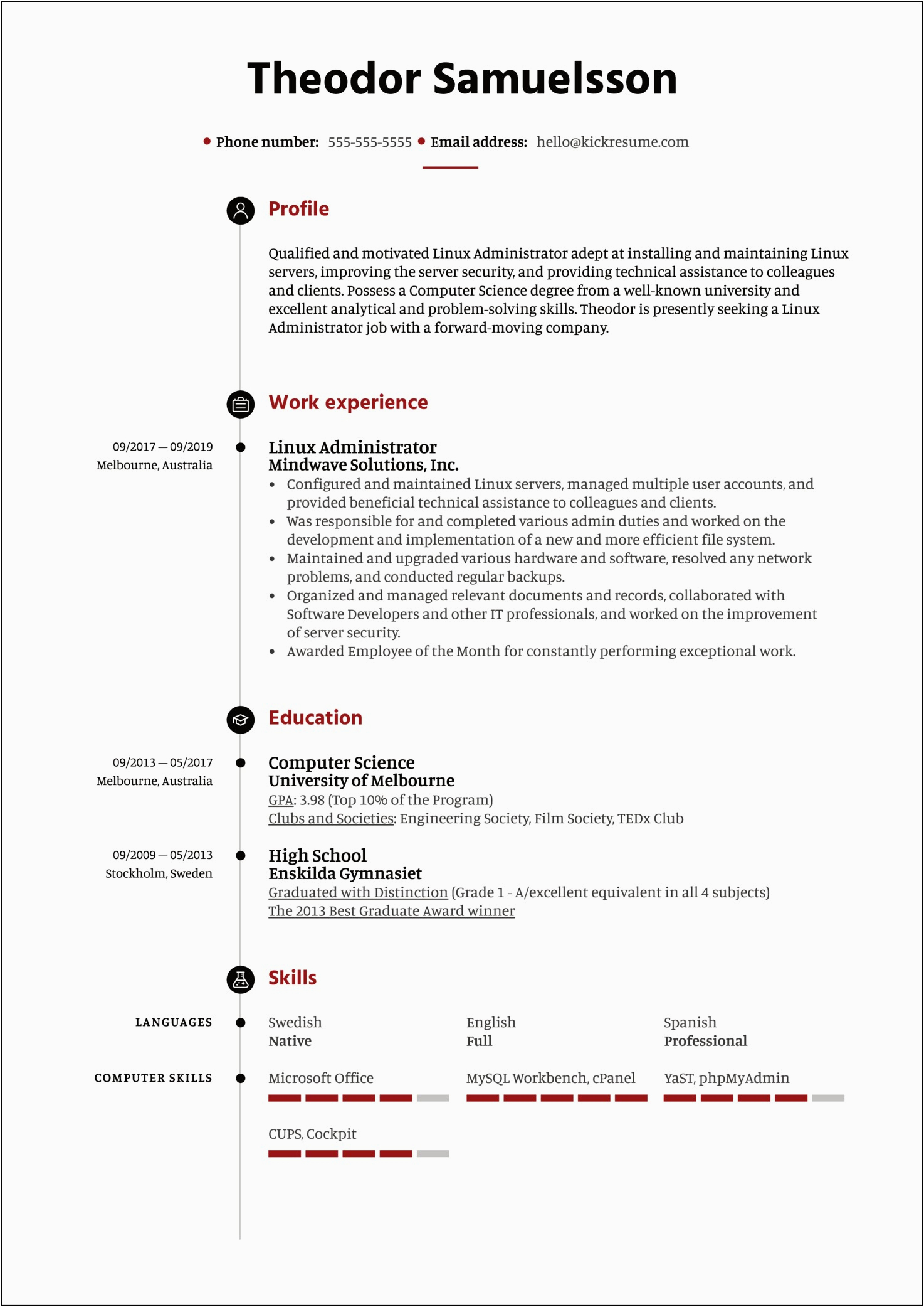 Sample Resume for Entry Level System Administrator Entry Level System Administrator Resume Sample Resume Example Gallery