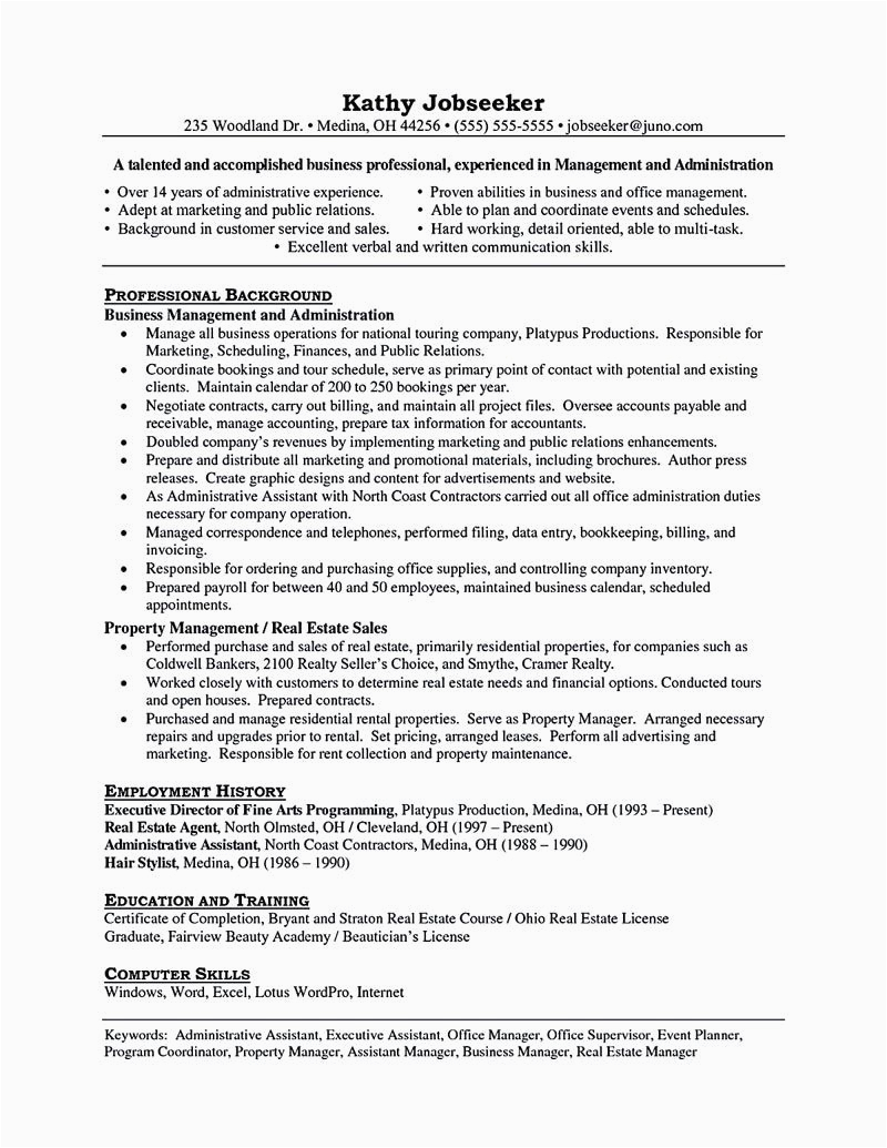 Sample Resume for Property Management Job Property Manager Resume Should Be Rightly Written to
