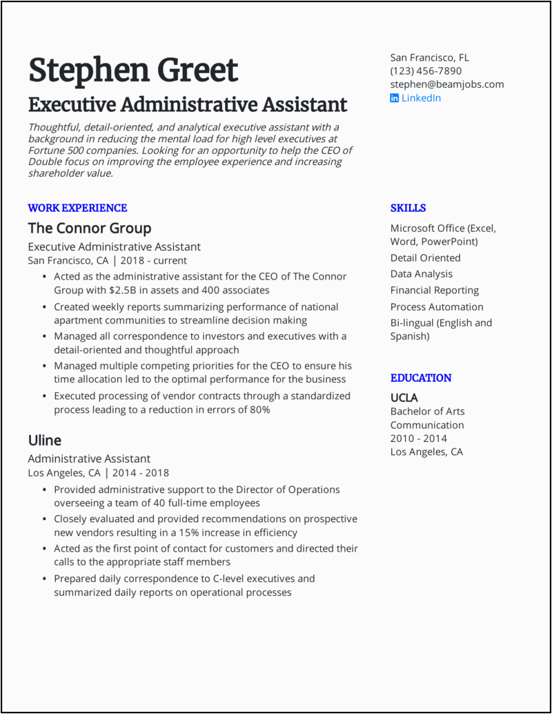 Sample Resume Objective Statements for Office assistant 13 Resume Fice assistant