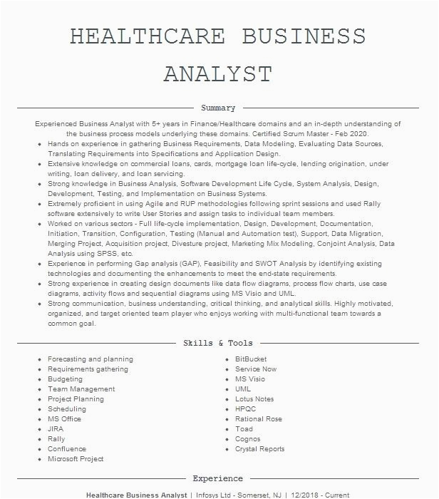 Samples Of Healthcare Business Analyst Resume Healthcare Business Analyst Resume Example Infosys Ltd Cumming Georgia