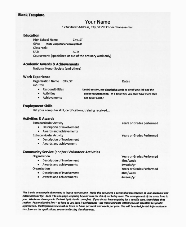 Samples Of High School Resumes for College Free 8 Sample High School Resume Templates In Pdf