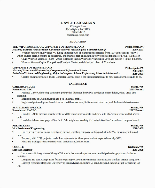 Sample Resume Of Fresh Graduate Computer Science Sample Resume for Fresh Graduate Puter Science